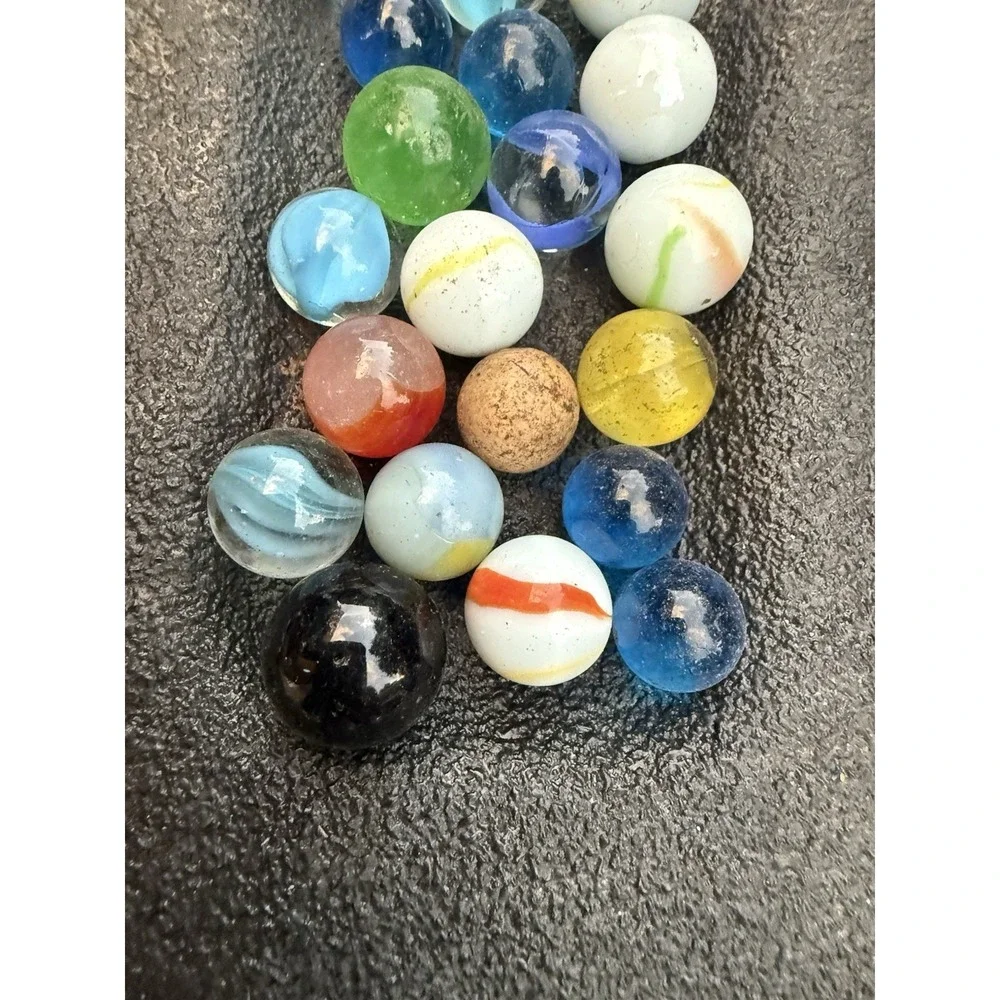 Vintage Marble Lot 150+ Glass Marbles Shooters Swirls Cat Eye Mixed Collection